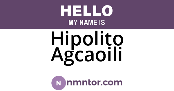 Hipolito Agcaoili