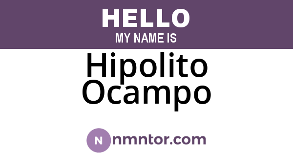 Hipolito Ocampo
