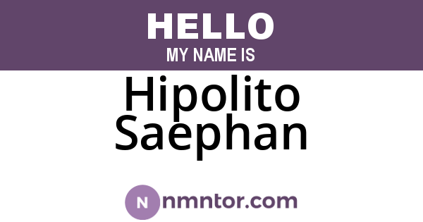 Hipolito Saephan