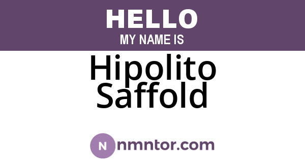Hipolito Saffold