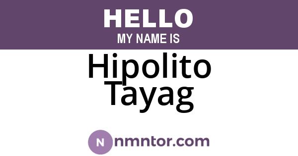 Hipolito Tayag