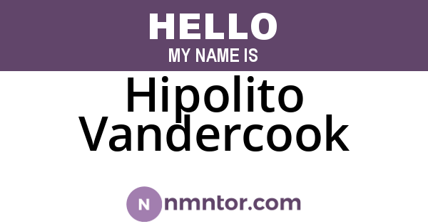 Hipolito Vandercook