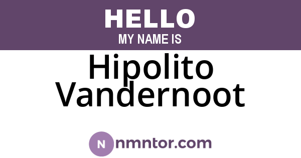 Hipolito Vandernoot
