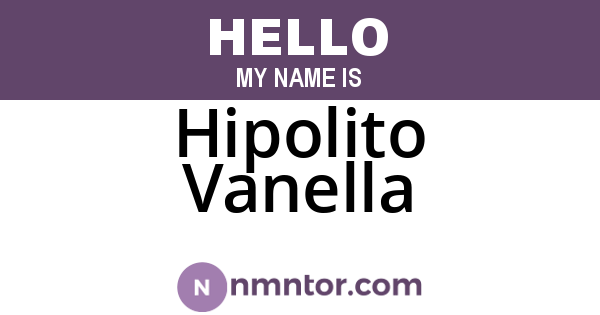 Hipolito Vanella