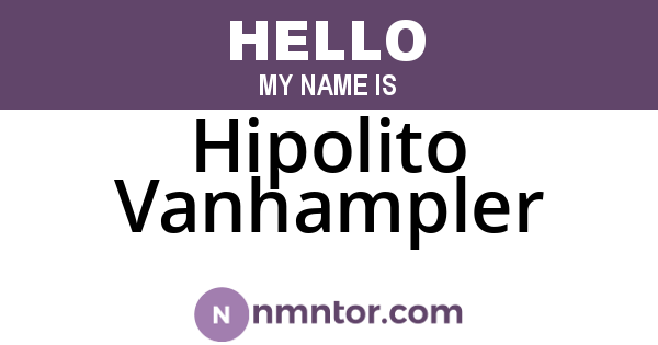 Hipolito Vanhampler