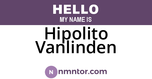 Hipolito Vanlinden