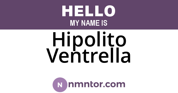 Hipolito Ventrella