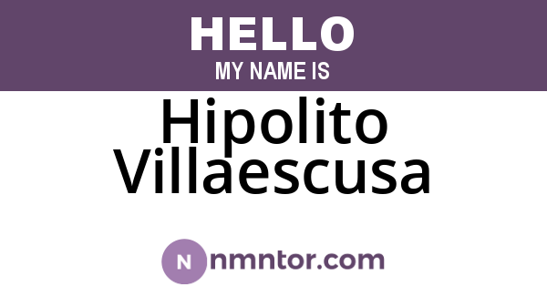Hipolito Villaescusa