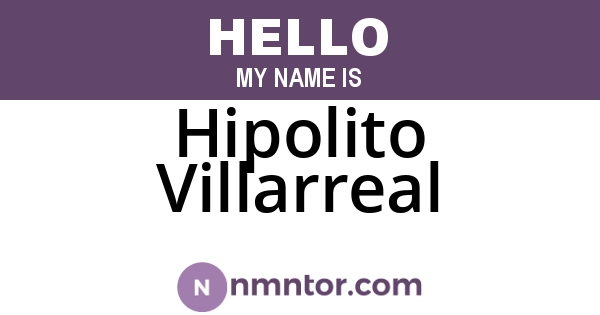 Hipolito Villarreal