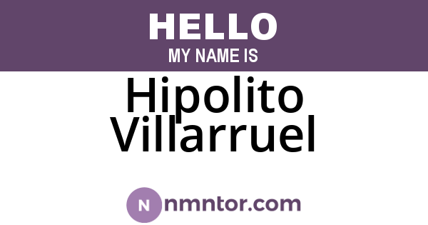 Hipolito Villarruel