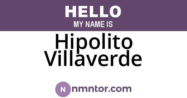Hipolito Villaverde