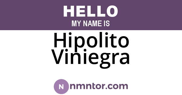 Hipolito Viniegra