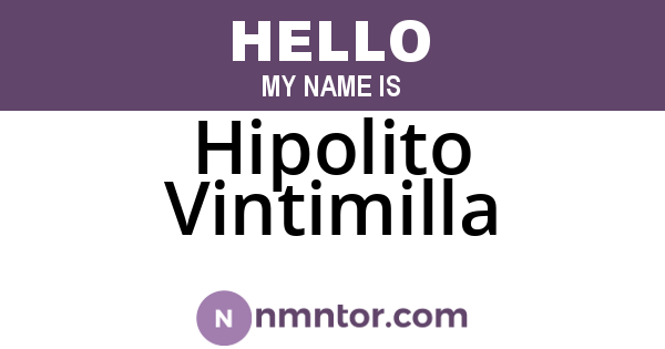 Hipolito Vintimilla