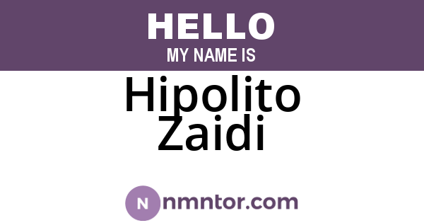 Hipolito Zaidi