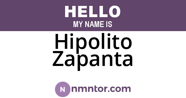 Hipolito Zapanta