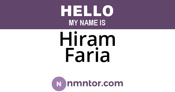 Hiram Faria