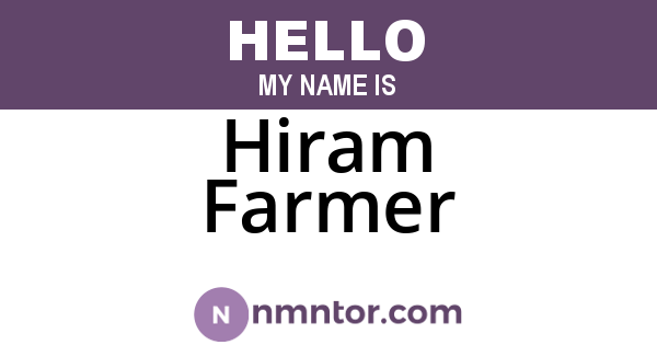 Hiram Farmer