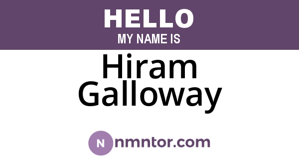 Hiram Galloway