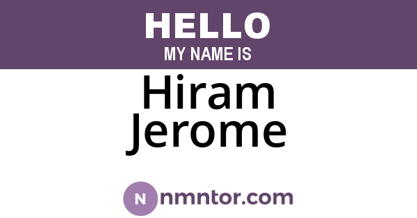 Hiram Jerome