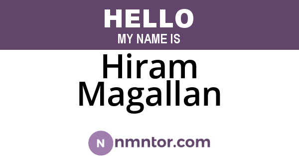 Hiram Magallan