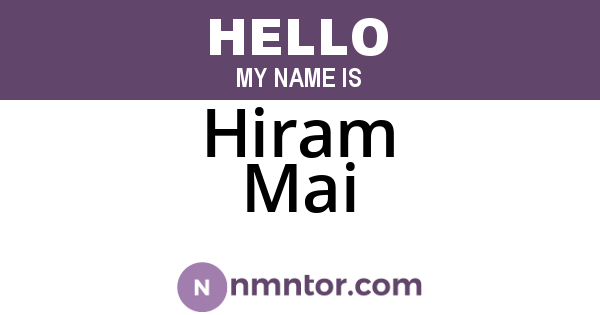 Hiram Mai