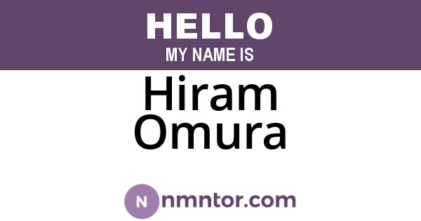 Hiram Omura