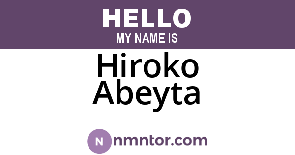 Hiroko Abeyta