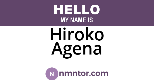 Hiroko Agena