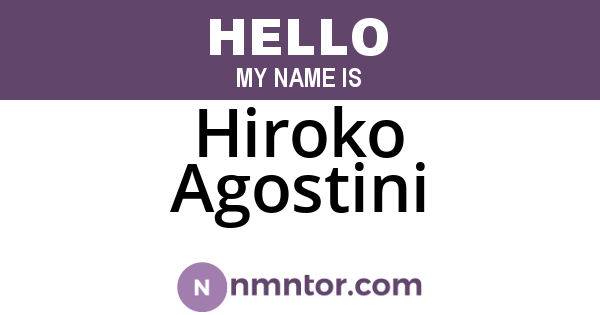 Hiroko Agostini