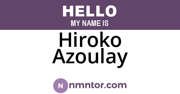 Hiroko Azoulay