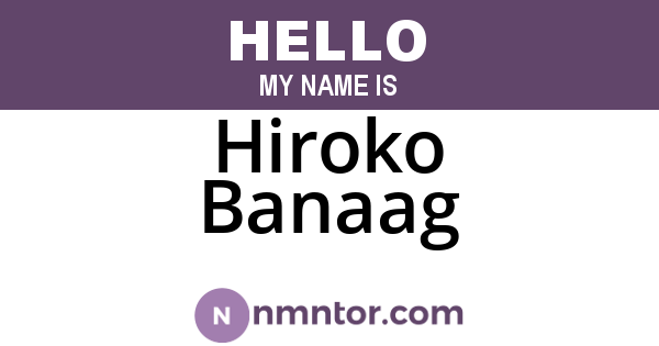 Hiroko Banaag