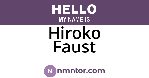 Hiroko Faust