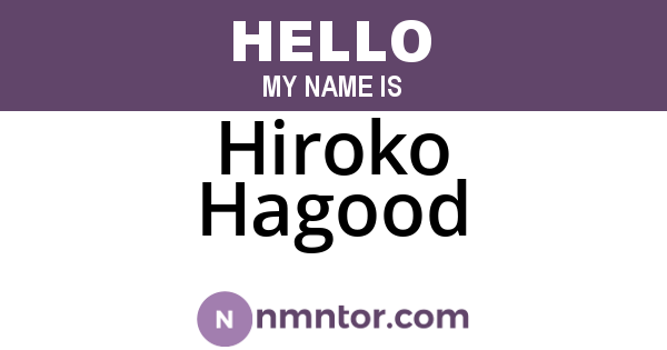 Hiroko Hagood