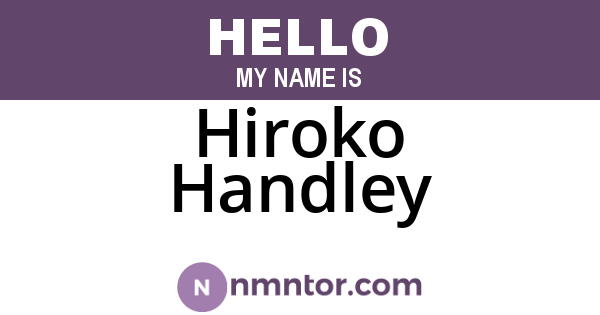 Hiroko Handley