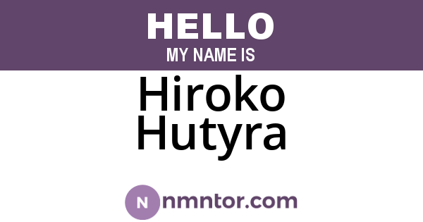 Hiroko Hutyra