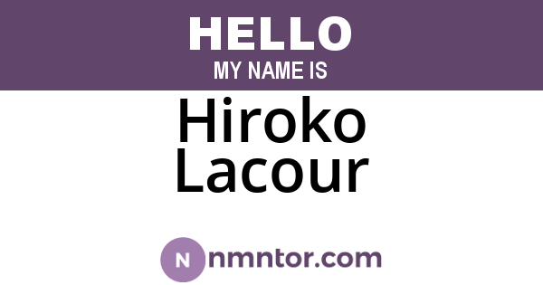 Hiroko Lacour