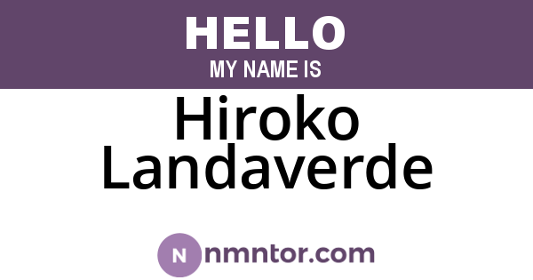 Hiroko Landaverde