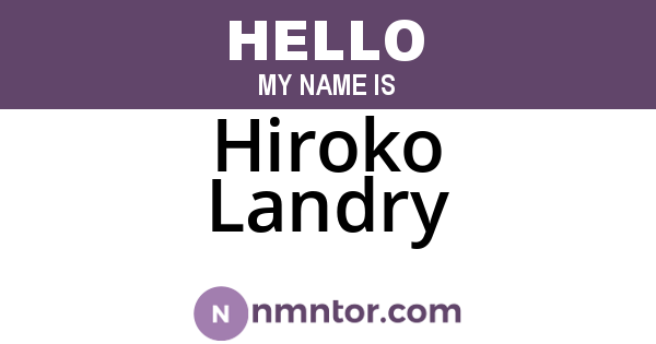 Hiroko Landry