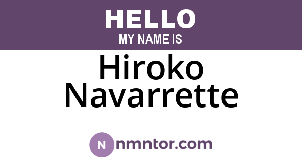 Hiroko Navarrette