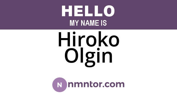 Hiroko Olgin