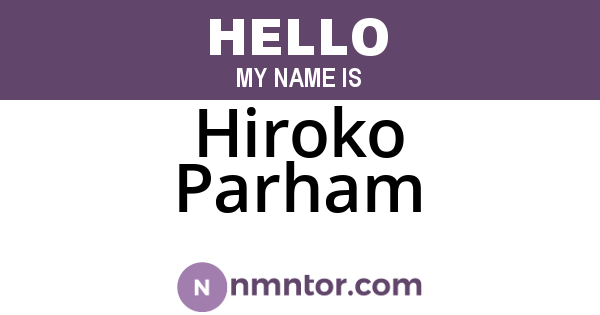 Hiroko Parham