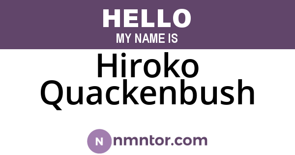 Hiroko Quackenbush