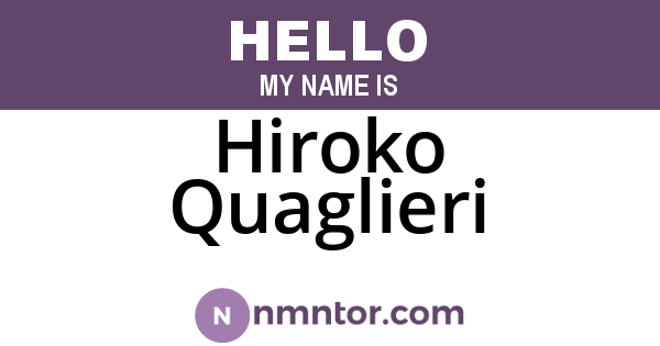 Hiroko Quaglieri
