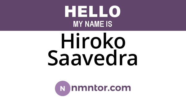 Hiroko Saavedra