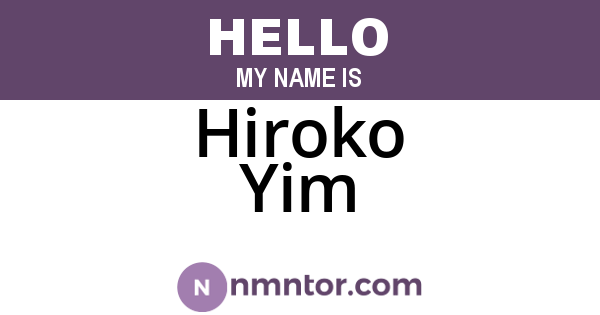 Hiroko Yim