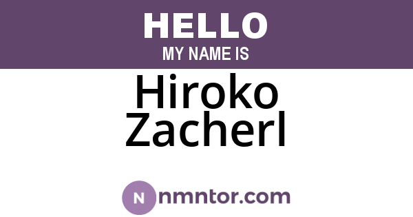 Hiroko Zacherl