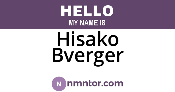 Hisako Bverger