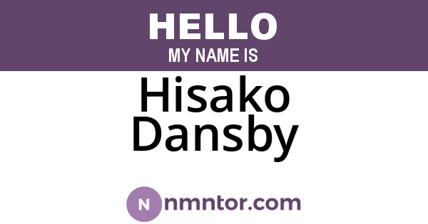 Hisako Dansby