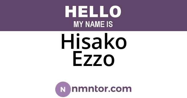 Hisako Ezzo