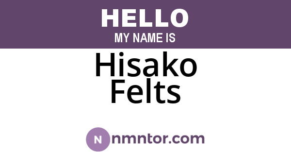 Hisako Felts